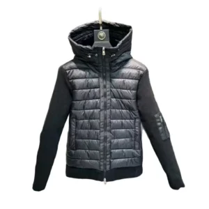 Knitted patchwork down jacket
