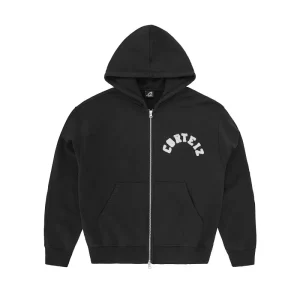 Letter patch embroidered hooded sweatshirt set